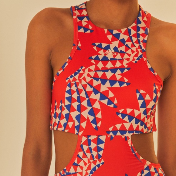 Adidas Farm Rio Psychedelic Wave Red Dress - Picture 4 of 4